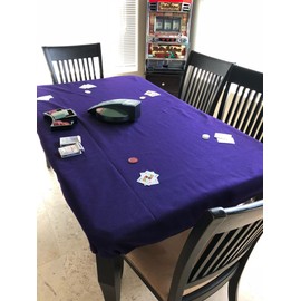 Felt Poker Table Cover Upgrade - Premium Velvet Poker Table Top for 36, 48. Or 60 Inch Round Tables - Ideal Patio Tablecloth Cover - in Red, Blue, Black, Green (Purple, 36 inch Round)