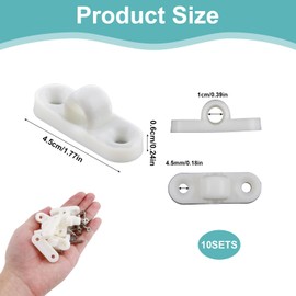 QYHON Set of 10 Wall Eyelets & Awning Eyelets for Caravan Awning - Includes 20 Screws - Caravan Accessories for Awning, Air Awning, Awning Accessories Attachment - Robust Camping Accessories