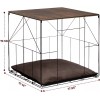 Matico Pet Crate Side Table With Wooden Top