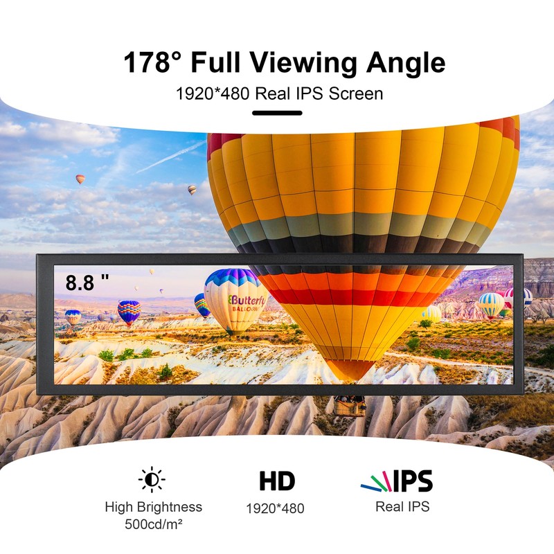 wisecoco 8.8 Inch Computer Secondary Screen CPU Temperature Monitor with