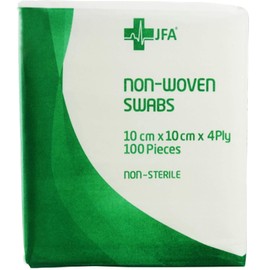 JFA Medical Premium Non-Woven Gauze Swabs 10cm x 10cm - Pack of 100