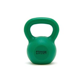 FringeSport Mini Plastic Kettlebells (Assorted Colors) - Small Athlete Gift, Paper Weights, Novelty (Green)