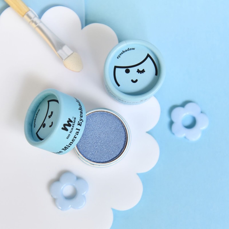 No Nasties Kids Eco Eyeshadow Pressed Powder - Blue, 1g