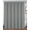 Homehold 180x180cm Gray Shower Curtain With Hooks, Extra Long Polyester