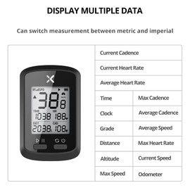 XOSS G+ Bike Computer with Vortex Snesor 2pcs, Bike Speedometer Bluetooth Ant+ Sensor Support, Wireless Bike Odometer IPX7 Waterproof for All Cycling Bikes (XOSS APP Support)