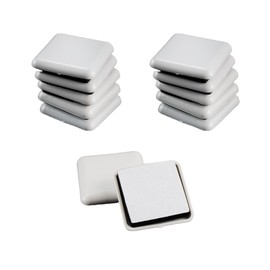 12 PCS Self-Stick Movers Sliders for Furniture, 1.5 inch Square Self Adhesive Furniture Sliders Reusable Moving Pads for Carpet and Hardwood Floors Moving Chair Table Desk Bed Sofa - Beige