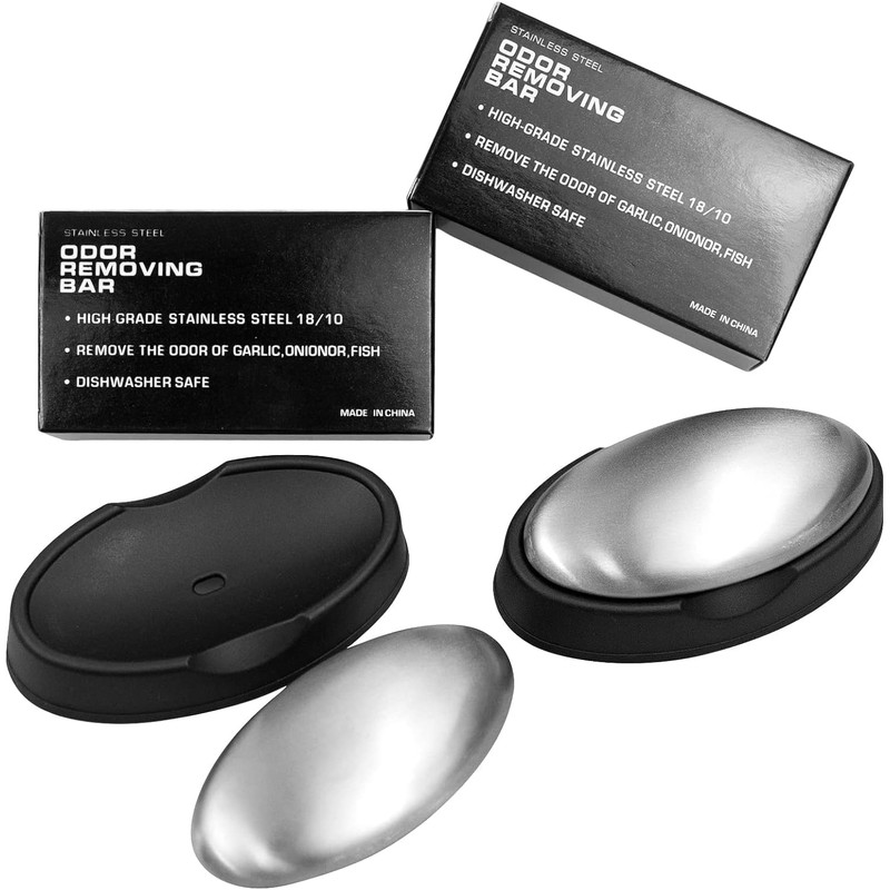 Anti-Rust Stainless Steel Soap Set of 2 Eliminates Odours Eco