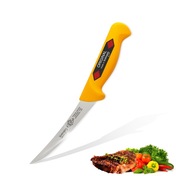 EIKASO Solingen Boning Knife Curved 13 cm Blade Semi-Flex Boning Knife Meat Knife Professional Solinger Quality for Meat Fish