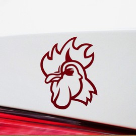 ANGDEST Rooster (Burgundy) (Set of 2) Premium Waterproof Vinyl Decal Stickers for Laptop Phone Accessory Helmet Car Window Bumper Mug Tuber Cup Door Wall Decoration
