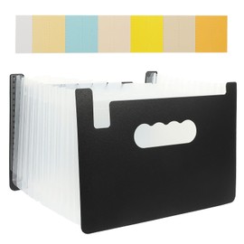 Operitacx Receipt Voucher Holder Organiser 13 Pockets Mini Accordion File Folder A5 Plastic Voucher Organiser Wallet for Cards Receipt Tax