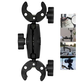 rloao Super Double Clamp Mount Double Super Clamp Nesta with Anti-Slip Mat Longer Arm 22cm
