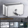 VANNSOO Commercial Wall Mount Stainless Steel Soap Dispenser, Rust-Proof Lining