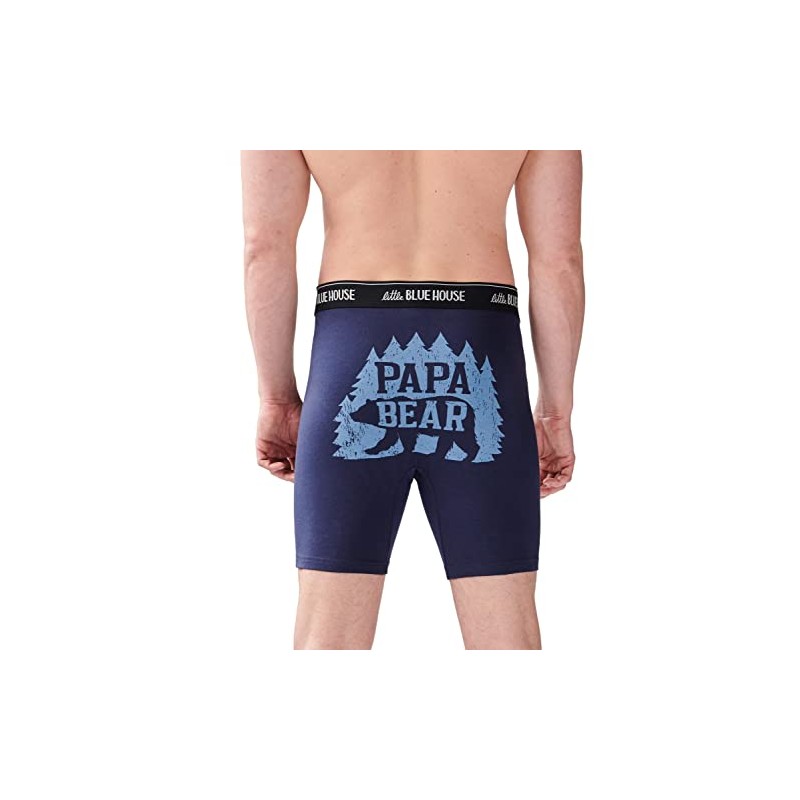 Hatley Men's Novelty Boxer Briefs, Papa Bear, M
