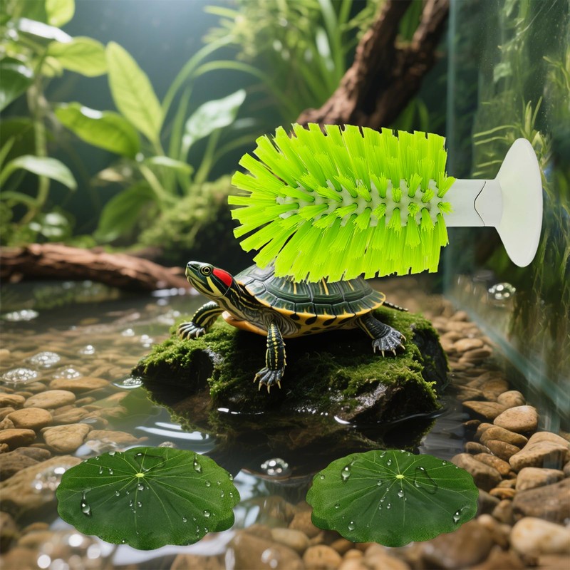 2 Pcs Turtle Brush with Suction Cups, 2 Large Decorative