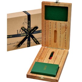 Jaques of London Cribbage Board | Luxury Cribbage Set With Cards And Case | Premium Cribbage | Ideal Cribbage Board | Since 1795