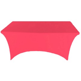 Gowinex 8ft Fuchsia Stretch Spandex Table Cover Tablecloth for Rectangular Fitted Folding Table