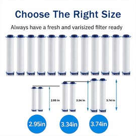 Showerhead Filters, Ion Shower Drops Head Filter, PP Cotton Filtered Shower Handheld, Suitable For Various Specifications Of Shower Heads (10Pcs, 3.34 in)