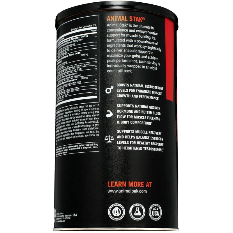 Universal Nutrition Animal Stak - 21 paquetes - suplemento no