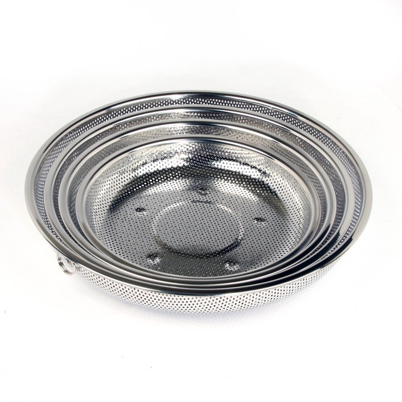 Queen Sense Domestic perforated stainless steel large sieve 24cm stainless