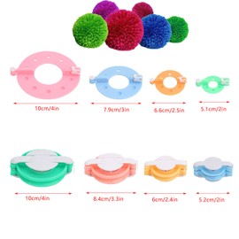 ArrErr 2 Set Pompom Maker Pom Pom Makers Fluff Ball Weaving Tool Set for Yarn Pom Poms Fuzzy Craft Pompoms Balls Making Decorations DIY Handmade Arts Wool Knitting