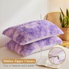XeGe Faux Fur Fluffy Throw Pillow Cases, Light Purple Plush