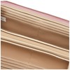 Aldi CAP104-11 Women's Long Wallet, Round Zipper, Quilting, Pink, Pink