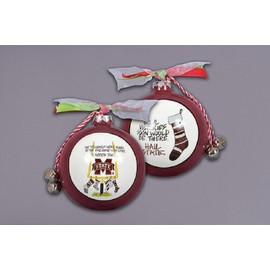 Magnolia Lane Mississippi State Stockings Ornament with Ribbon, 3.5-inch Diameter, Bells and Gift Box, Home, Home Décor
