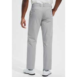 Libin Men's Golf Pants 30" Quick Dry Lightweight Classic Fit Stretch Work Dress Business Casual Pants for Men Comfy Lounge Trousers with Pockets, Light Grey, 30W x 30L