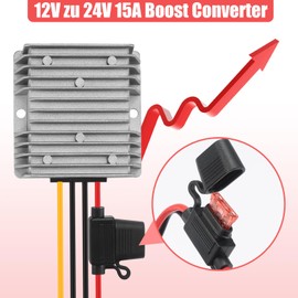 YBBOTT DC Converter 12 V to 24 V 15 A 360 W Step Up Boost Converter 10 V-22 V to 24 V 15 A Voltage Converter Voltage Stabiliser Voltage Regulator Voltage Converter 12 V to 24 V Voltage Limiter