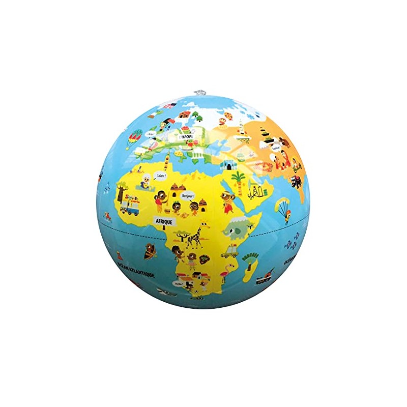 Bass et Bass Petits Voyageurs 30 cm Globe Terrestre Gonflable