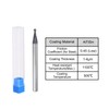 sourcing map Ball Nose End Mill 1mm Tip Radius Solid
