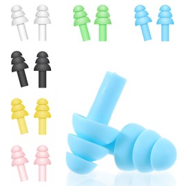 Small Ear Plugs for Sleeping, 6 Pairs Reusable Rubber Ear Plugs for Small Ears Canals, Noise Reduction, Women, Men, Sleep Focus Work Concert, Hotel, Travel (Multi-Colored)