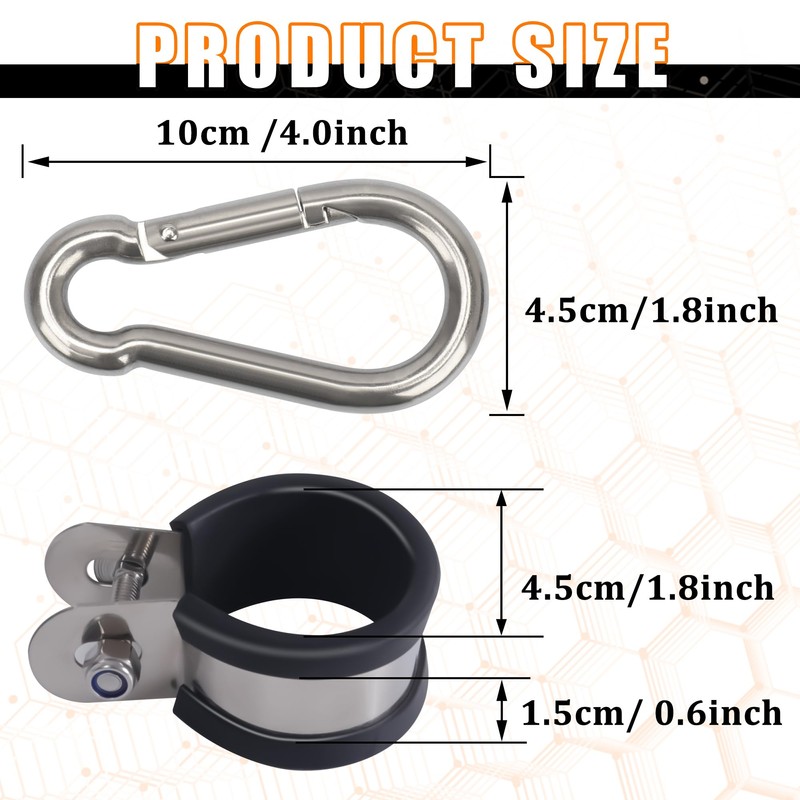 Ailbiuko Airpower Line Clamp Stainless Steel, Hanger Bracket Mounting Assembly