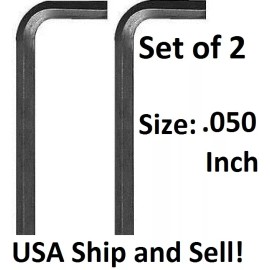 Allen .05 (.050)  Inch Allen Wrench Micro Short Arm SAE Hex Key Tool 2 Pc.
