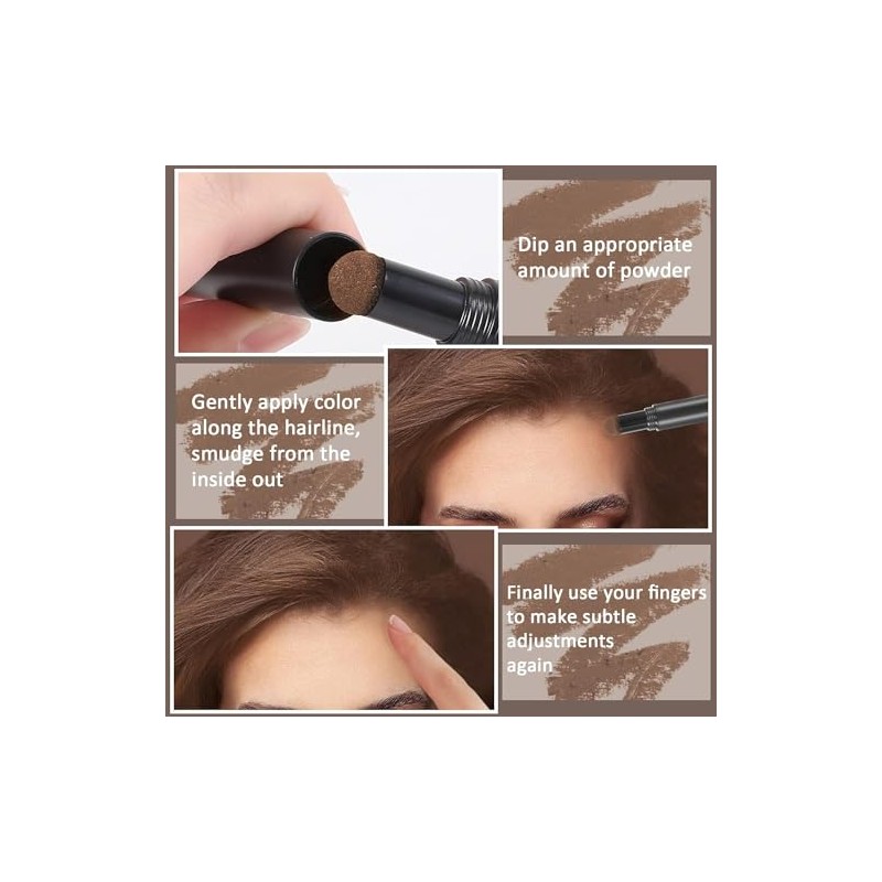 Hairline Powder Stick Cubre Raíces Capilar, Marrón claro | Instantáneo,