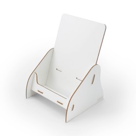 stableco 1x Ecological Brochure Stand DIN A5 Vertical with 1 Compartment Stable Flyer Stand in White Design No Plastic! Just Paper! Sustainable Brochure Holder, Postcard Stand Quick to Assemble