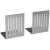 Spectrum Diversified Rectangle Bookends, Large, Pewter, 2 Pieces