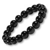 10mm Obsidian Armband Echtes Naturstein Armband für Damen Herren, Verstellbare