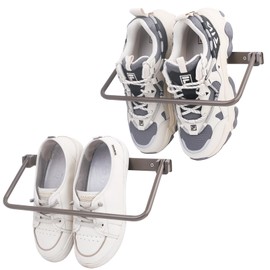 Foldable RV Shoe Rack- Aluminum Camper Shoe Organizer, Wall Mounted Shoe Rack,Shoe Storage for All Types of Footwear,Camper Essentials and Travel Trailer Accessories - 2 Packs