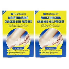 2x 6 Healthpoint Moisturising Cracked Heel Patches, Organic Aloe Vera, Vitamin B5 Patches – Bundled by Smart Cutie