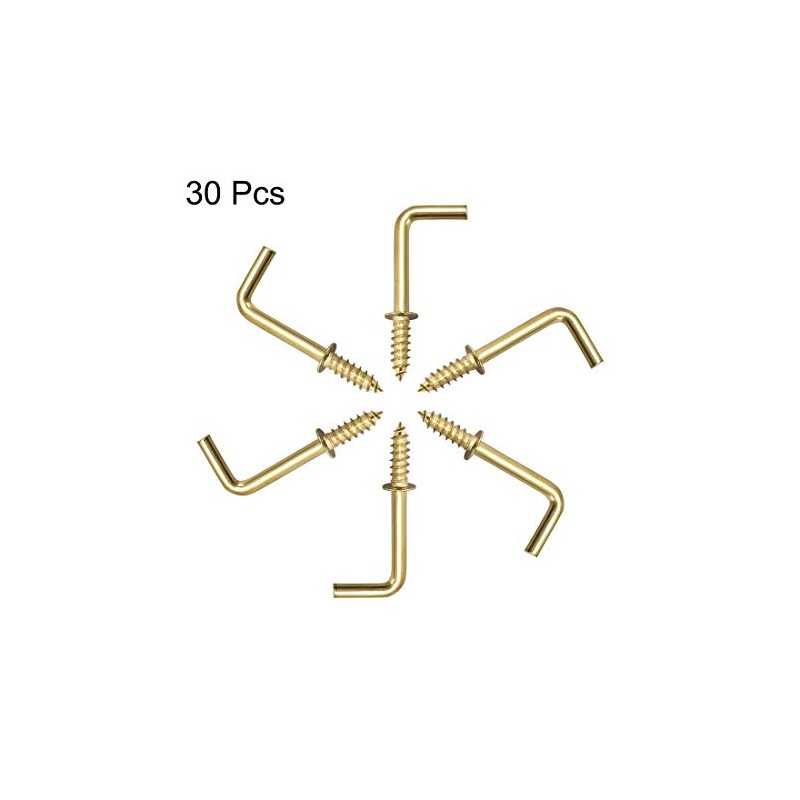 sourcing map Screw Hooks Ceiling Hooks Self-Tapping Screw-In Hooks with