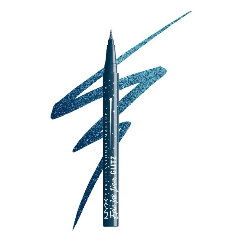 Delineador Líquido NYX Professional Makeup Epic Ink Glitz, Tono Denim