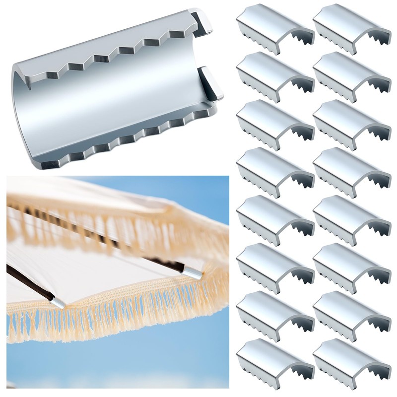 MorningRo 16 Pack Patio Umbrella Rib End Clips 1'' Umbrella