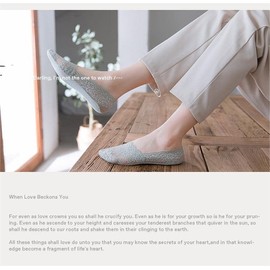 FEIFEI'S BOW 5 Pairs Women Invisible Ultra Low Cut Socks Lace Boat Socks Non-slip Liners Socks with cotton and Anti-slip Gel Breathable (Set 01)