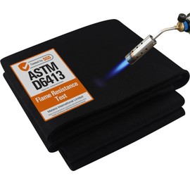 Matace Welding Blanket Fireproof 4x6 Feet Carbon Felt Soldering Mat & Pad, 5mm Flame Retardant Fabric, Heat Shield for Brazing, Automotive Repair, Grill & Smoker, HVAC Plumbing, Black