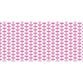 Ambesonne Valentine's Day Pencil Pen Holder, Simple Love Themed Pattern with Big and Little Hearts, Printed Ceramic Pencil Pen Holder for Desk Office Accessory, Fuchsia and Dark Pink