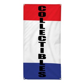 Vertical Vinyl Banner Multiple Sizes Collectibles Business Outdoor Weatherproof Industrial Yard Signs 4 Grommets 48x24Inches