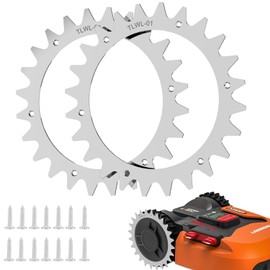 TRUSTLIONTEK Traction Improvement for Robot Mower Wheel Tooth Spikes, Compatible with Worx S/M Robotic Lawnmowers, Galvanised Steel, Wheel Size 205 mm