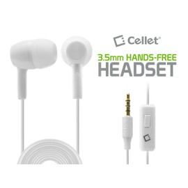Cellet 3.5mm Premiere Sound Hands-Free Stereo In-Ear Headphones - White