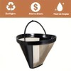 4PCS Tapered Filtro para Cafetera, Reutilizable Filtros para Cafetera de